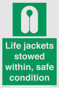 Life jackets stowed within